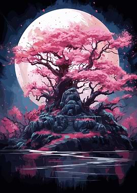 Sakura Moon Tree
