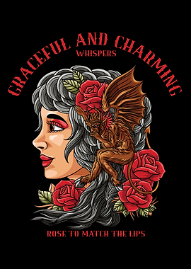 Women Demon Ears Tattoo