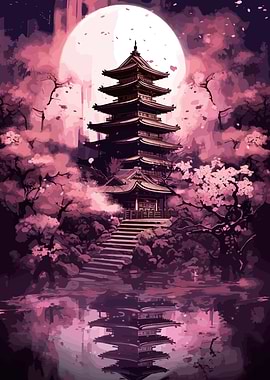Cherry Blossom Japan Art