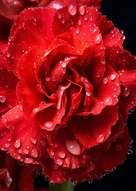 Wet Carnation Flower