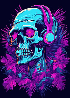 Skull Synthwave