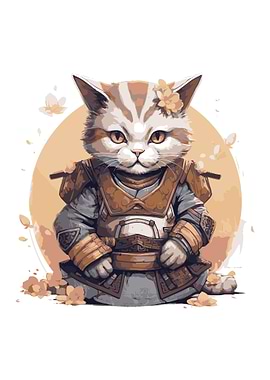 cat samurai japan