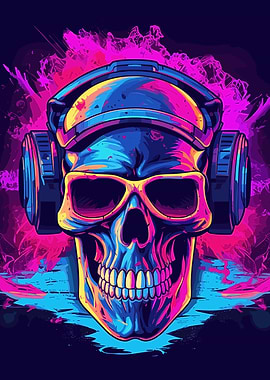 Skull Synthwave