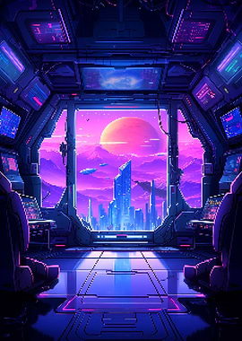 Spaceship Interior Pixel