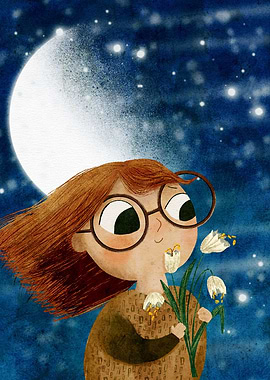 little girl and lily