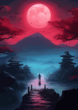 Japanese Red Black Art