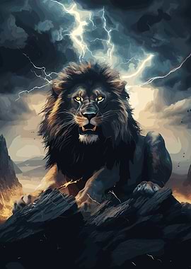 Aggressive Angry Lion