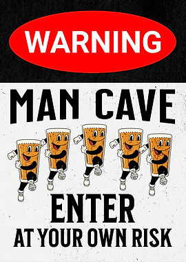MAN CAVE DANCING BEER
