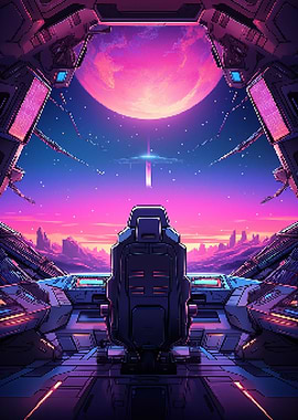 Starship View Pixel Art