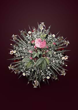 Pink Agatha Rose Wreath