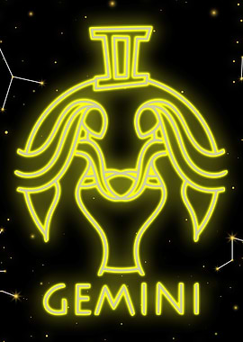 gemini neon zodiac