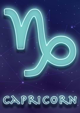 capricorn neon zodiac
