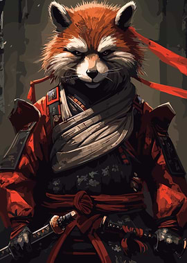 fox samurai animal