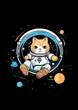 baby astronaut cat