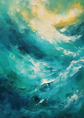 Abstract Oilpaint Waves