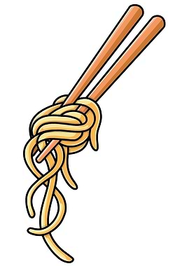 chopsticks with ramen