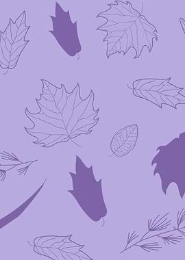 Lilac Autumn Maple Leaves