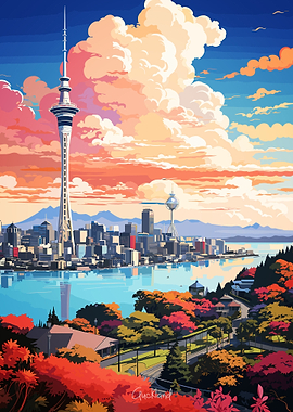 AUCKLAND Oil Painting