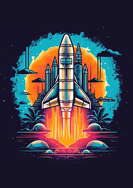 spaceship pop art