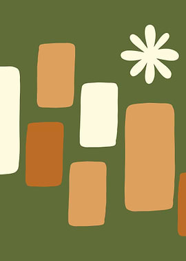 Bohemian Green Abstract