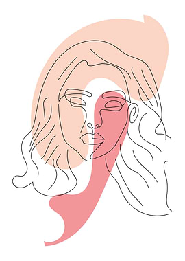 Woman with Flowers Art