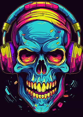 Skull Synthwave