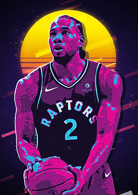 Kawhi Leonard Retro Poster