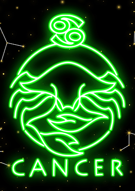 cancer neon zodiac