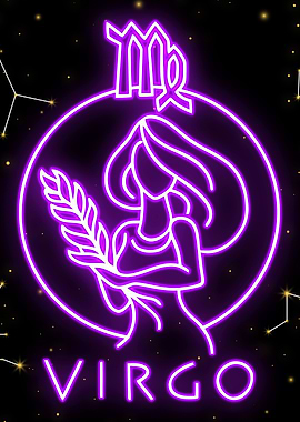 virgo neon zodiac