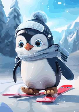 penguin in winters