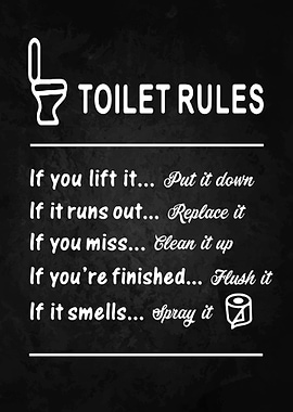 Toilet Rules Funny