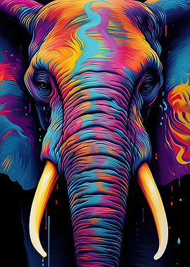 Colorful Elephant Animals
