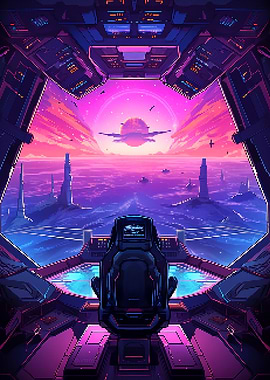 Starship Cockpit Pixel