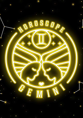 gemini neon zodiac