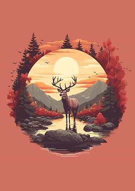 deer realistic art style