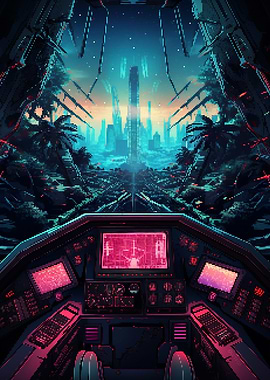 Space Journey Pixel Art