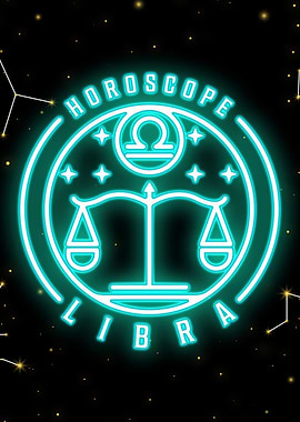 libra neon zodiac