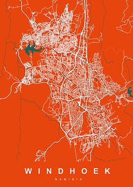 MAP WINDHOEK NAMIBIA