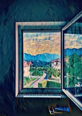 The Alps from the window