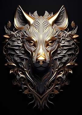 Golden Fox Surreal 3D