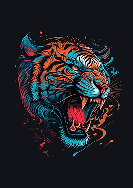 Animal Roaring Tiger