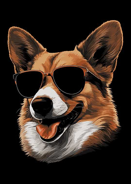 Corgi Sunglasses Cool