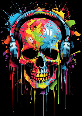 Skull With Headphones