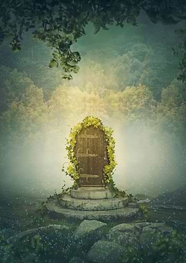 tale door in the woods