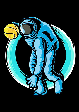 Astronaut basketball space