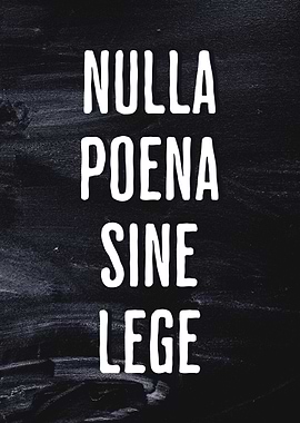 Nulla Poena Sine Lege