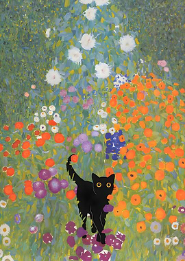 Cat Painting Bauerngarten