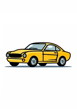 Yellow Car Minimalist