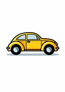 Yellow Car Minimalist