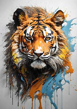 Lion Splash Paint